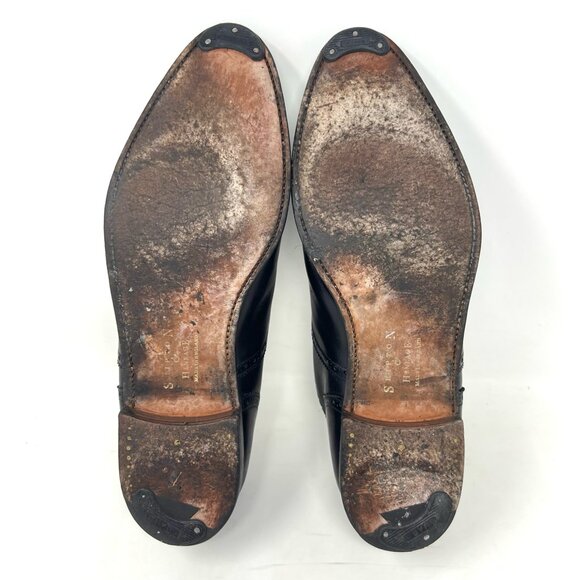 Shipton & Heneage Mens Winchester Wingtip Oxford Sz 14 Black Leather England main image 6